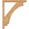 Ekena Millwork Imperial Block Smooth Bracket w/ Offset Brace, Western Red Cedar, 3 1/2"W x 20"D x 24"H BKT0402X20X24IMP05SWR - alternate 3